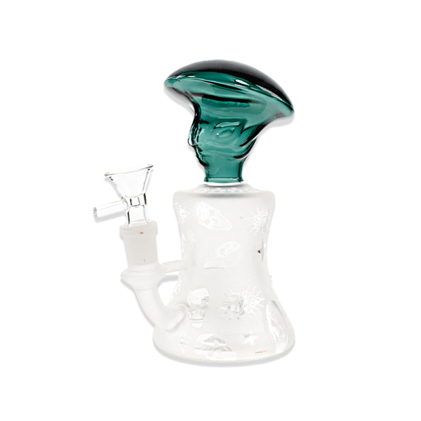 6 IN FROSTED SHOWERHEAD PERCOLATOR MINI GLASS WATER PIPE